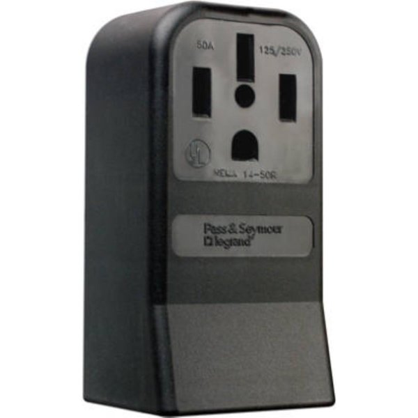 Pass & Seymour 50A Blk 3P Range Outlet 3854CC6